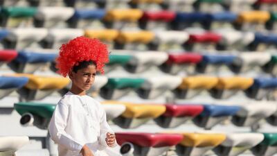 Al Ahli fans are pictured before the start of the Presidents Cup Final match between Al Ain and Al Ahli at Zayed Sports City in Abu Dhabi, United Arab Emirates. Francois Nel / Getty