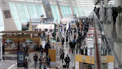 Above, a general view of Idex 2017. Satish Kumar / The National