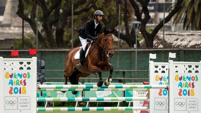 Omar Al Marzooqi in action during the Youth Olympic Games in Buenos Aires. Courtesy UAE National Olympic Committee.