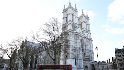 Westminster Abbey in central London, one of the most famous and recognisable religious buildings in the United Kingdom