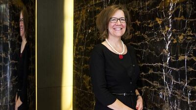 Kristen Pressner of Roche Diagnostics delivered a keynote address at the Women in Leadership conference in Abu Dhabi this month on female leadership and ‘having it all’. Christopher Pike / The National