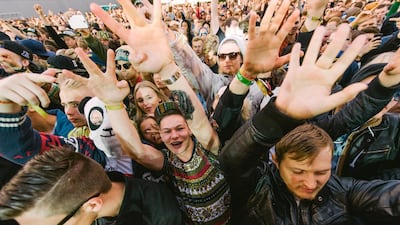 REYKJAVIK, ICELAND - JUNE 22: A general view of crowd atmosphere during Secret Solstice Music Festival 2014 on June 22, 2014 in Reykjavik, Iceland. (Photo by Matthew Eisman/Redferns via Getty Images)