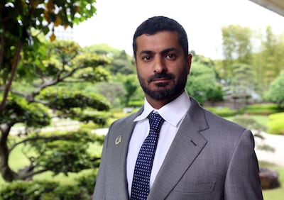 Masood Rahma Al Masaood, treasurer of the Abu Dhabi Chamber of Commerce and Industry, at the the 11th Abu Dhabi-Japan Economic Council in Tokyo. Chris Whiteoak / The National