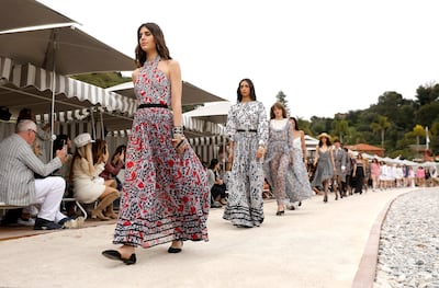 Chanel's Cruise 2022-23 collection was unveiled in Monaco. EPA