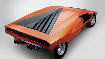 A replica of Lancia’s Stratos Zero concept car. Courtesy Newspress UK
