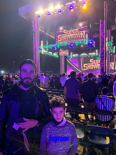 Mahmoud Kasim and his son Wissam. Evelyn Lau / The National