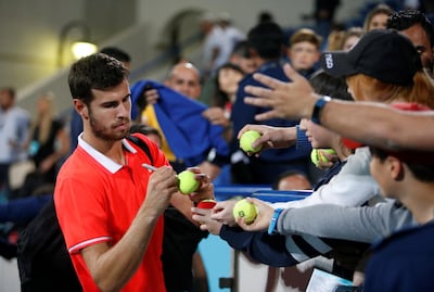Karen Khachanov's performance at Mubadala World Tennis Championship shows he could soon end Russia's wait to unearth a male major winner. Suhaib Salem / Reuters