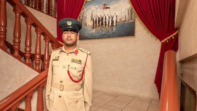 Col Omar Moosa Ashoor, the deputy head of Naif police station. Antonie Robertson / The National.
