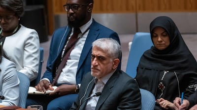 Iran's UN representative Amir Saeid Iravani attends a meeting at the UN Security Council. AFP