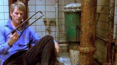 Carey Elwes in a scene from Saw. Courtesy Evolution Entertainment