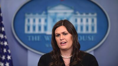 White House press secretary Sarah Huckabee Sanders 'demurred' from blaming Russia for the assassination attempt on Sergei Skripal. AP Photo/Susan Walsh