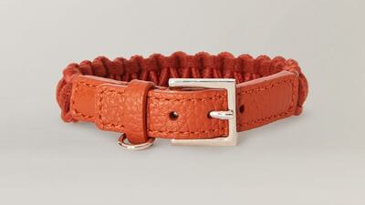 Kitty collar in lambskin and cashmere, Dh1,490 ($405), Loro Piana. Photo: Loro Piana