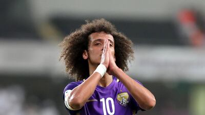 Al Ain's Omar Abdulrahman disappointed after Douglas's goal is disallowed during the Asian Champions League quarter-final. Chris Whiteoak / The National
