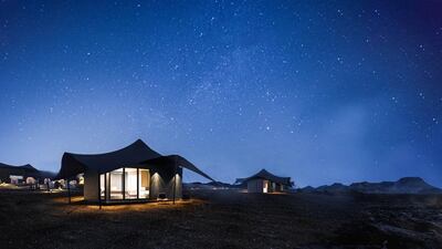 An eco-glamping experience in a volcanic landscape is one of several new additions coming to AlUla. Photo: Royal Commission for AlUla