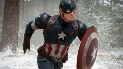 Chris Evans as Captain America/Steve Rogers, a role he won over John Krasinski. Photo: Disney/Marvel via AP