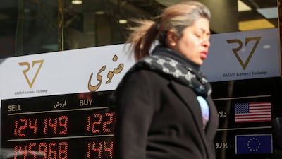 A currency exchange in Tehran. The Iranian rial has plummeted sharply against the US dollar. Reuters