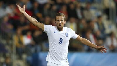 Tottenham striker Harry Kane in action for England's Under-21s in their defeat to Portugal. Carl Recine / Reuters June 18, 2015