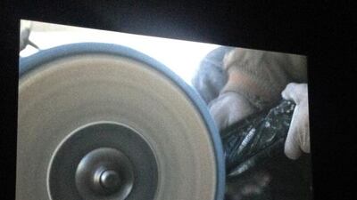 Still from False Start, the 23-minute video by Yto Barrada as part of Before History; the Abraaj Group Art Prize exhibition. Image by Anna Seaman.