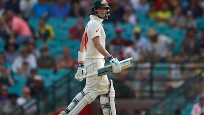 Australia's Steve Smith after being dismissed by Colin de Grandhomme of New Zealand. Getty