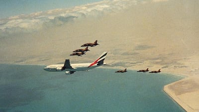 The first flight departs the mainland and heads for India. Courtesy Emirates