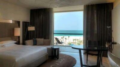 A sea-view room at the Park Hyatt Abu Dhabi. Courtesy of Park Hyatt Abu Dhabi