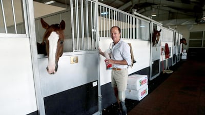 Trainer Ernst Oertel is facing a four-month ban after two of his horses tested positive for a banned substance. Christopher Pike / The National