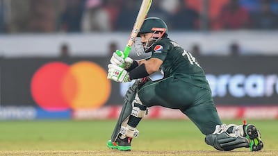 Mohammad Rizwan hit an unbeaten century to help Pakistan chase down 345 against Sri Lanka. AFP