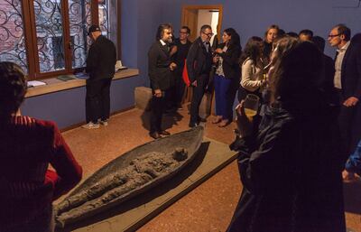 The opening of Serwan Baran's 'Fatherland' at the Venice Biennale. Courtesy: The Ruya Foundation