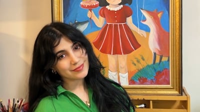 Iranian artist Sahar Ghavami at her solo show at FN Designs in Alserkal Avenue. Photo:Sahar Ghavami