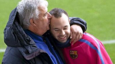 Albert Benaiges, left, has helped procure the talents of Andres Iniesta and Co into world-class footballers at Barcelona.
