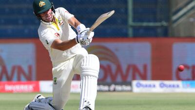 Australia captain Pat Cummins hit an unbeaten 34 off 36 balls to help take his team's first innings total past the 550-mark. AFP