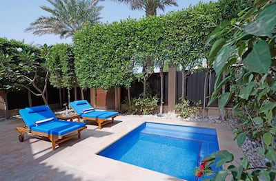 A one-bedroom villa at Desert Islands Resort & Spa by Anantara on Sir Bani Yas Island.