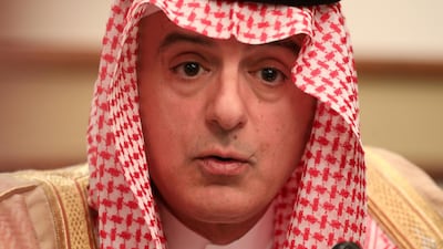 Saudi Arabia's Foreign Minister Adel al-Jubeir speaks at a briefing with reporters in London, Britain June 20, 2019. Reuters