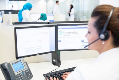 A phone-in consultation. Photo: Abu Dhabi Telemedicine Centre