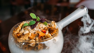 Tandoori wild mushrooms at Farzi Cafe.