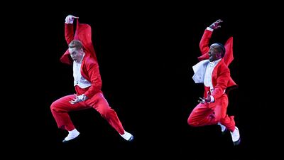 Members of the Paul Taylor Dance Company rehearse Under the Rhythm by choreographer Robert Battle at the David Koch Theatre in New York. AP