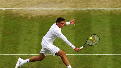 World No 7 Milos Raonic made it to the 2014 Wimbledon semi-finals, where he lost to Roger Federer. Al Bello / Getty Images / July 2, 2014
