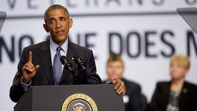 President Barack Obama named Americans held in Iran in a speech at the National Convention of Veterans of Foreign Wars. AP Photo
