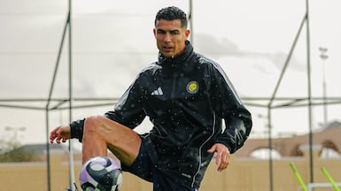 Al Nassr's Cristiano Ronaldo returned to training as he continues his recovery from injury. Photo: Al Nassr / Instagram