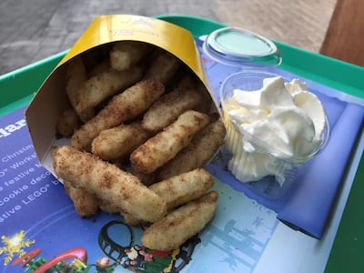 Granny Apple Fries at Legoland. Courtesy Hala Khalaf