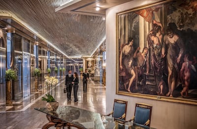 Art Gallery at Rome Cavalieri Waldorf Astoria.