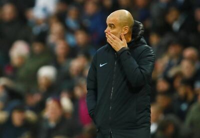 Manchester City manager Pep Guardiola has shifted his focus to the League Cup. Jason Cairnduff / Reuters