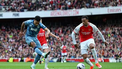 Ollie Watkins of Aston Villa hits the post. Getty Images