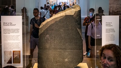 The Rosetta Stone has been in the British Museum's collection for more than 200 years. AFP