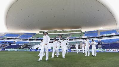 Pakistan beat Australia by 356 runs to register their biggest-ever win in Tests. Their previous biggest win margin was 341 against India in 2006. Above, Michael Clarke of Australia leads his team onto the field at Sheikh Zayed Stadium in Abu Dhabi. Ryan Pierse / Getty Images