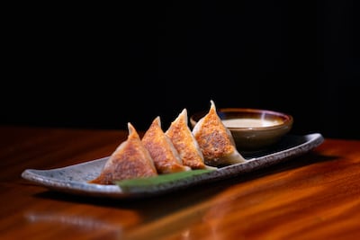 Wagyu beef gyoza with seasonal mushrooms. Photo: Zuma Abu Dhabi