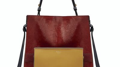 Mulberry: Never has a tote held as much appeal as this Amberley Hobo in tomato-coloured pony skin, beautifully offset with a dull yellow outside pocket.