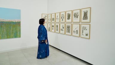 The Under the Same Sky exhibition explores themes of belonging and memory that shape life in the UAE. Photo: Rizq Art Initiative