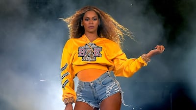 Beyonce performs onstage during 2018 Coachella Valley Music And Arts Festival Weekend 1 at the Empire Polo Field on April 14, 2018 in Indio, California. AFP