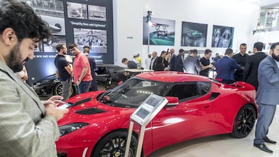 A Lotus Elise takes centre stage.